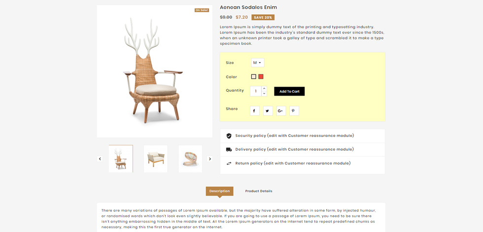 Product page