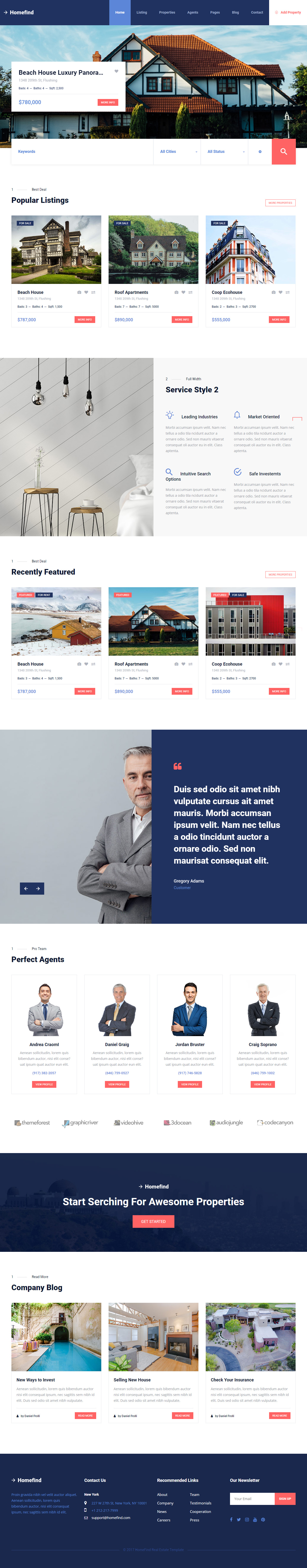 HomeFind Real Estate Website Templates