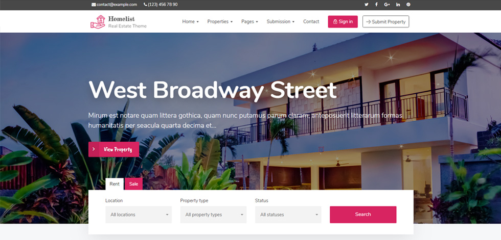 Home page