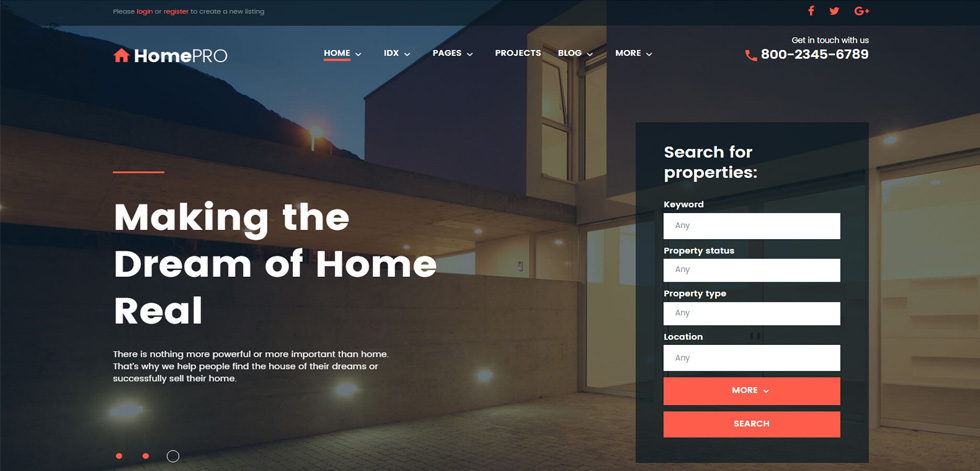 Home page
