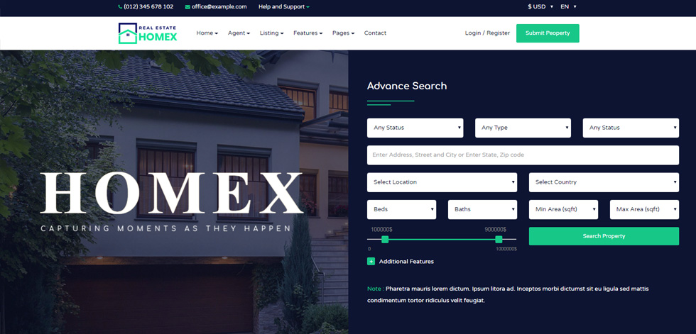 Home page