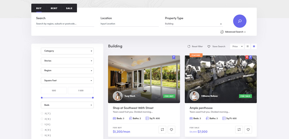 Property listing