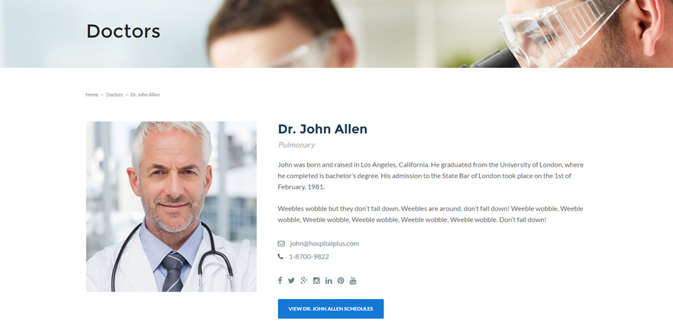 Doctor profile