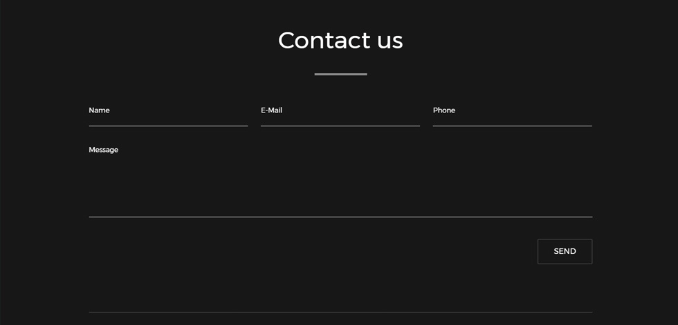 Contact page