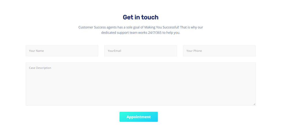 Contact page