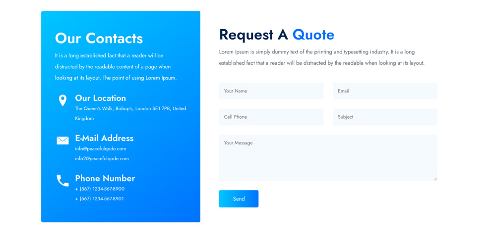 Contact page