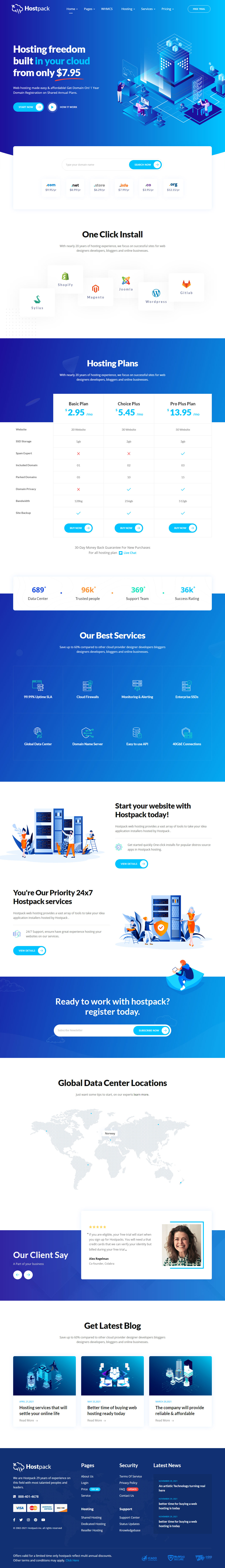 Hostpack HTML5 Hosting Template