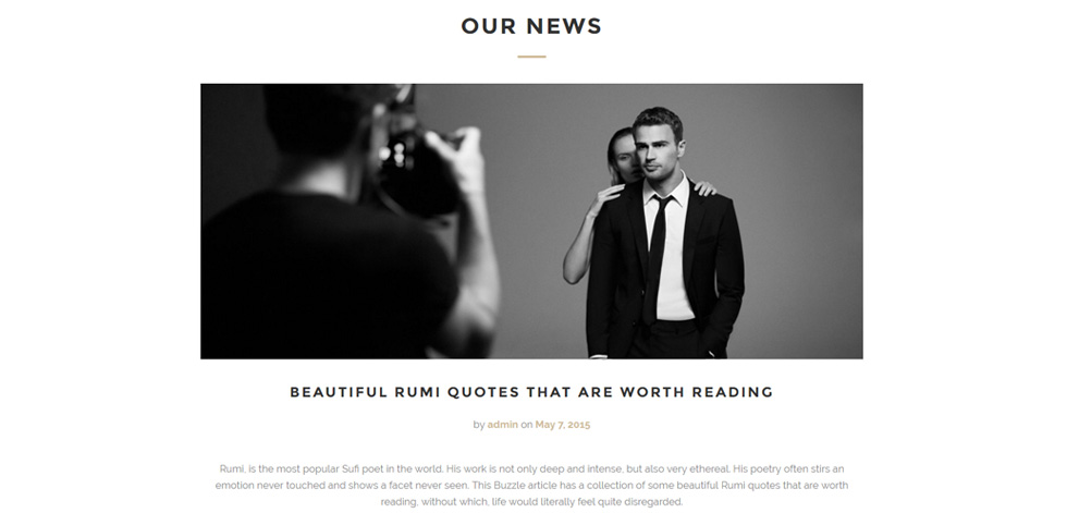 Blog post page