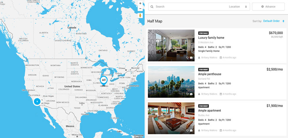 Property listing