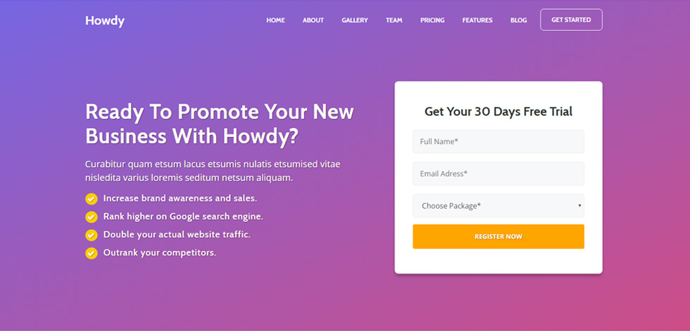 Home page