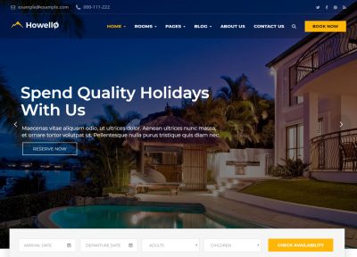 5 Latest Hotel WordPress Themes 2018