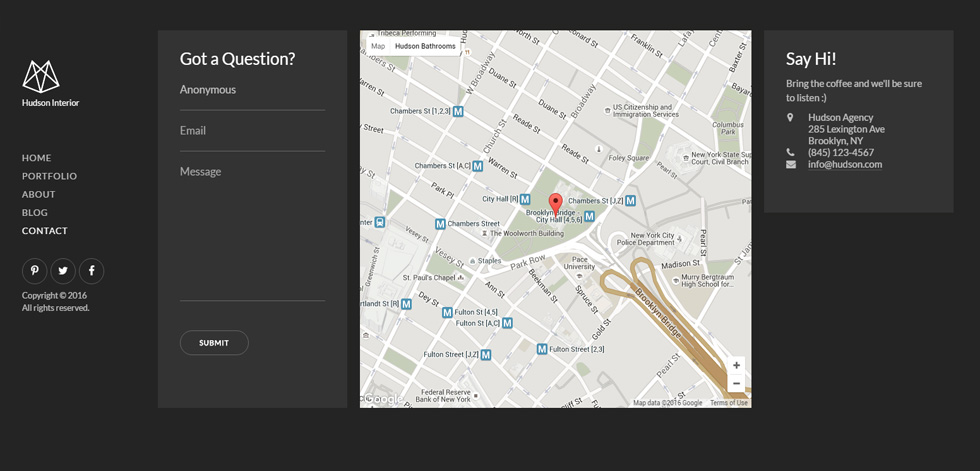 Contact page