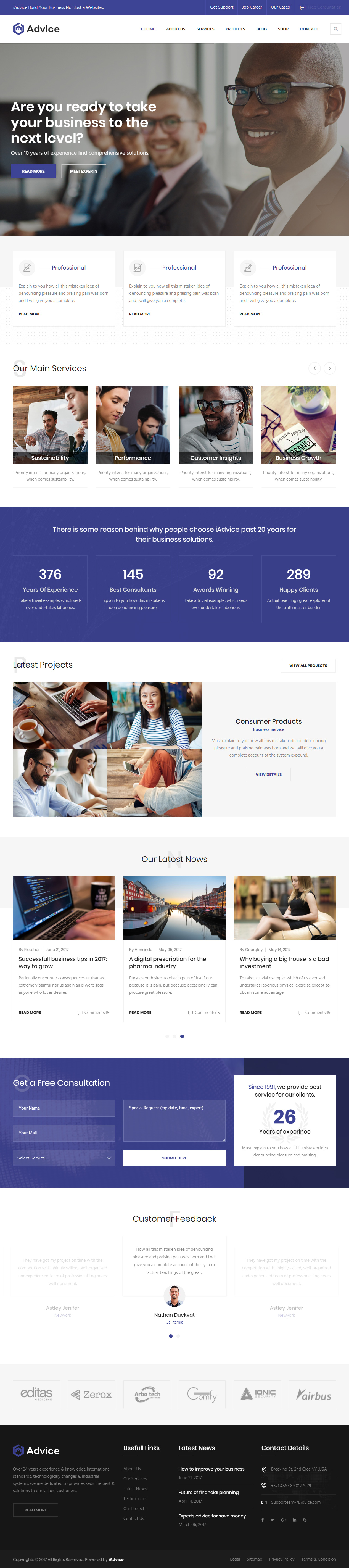 iAdvice HTML5 Consulting Template
