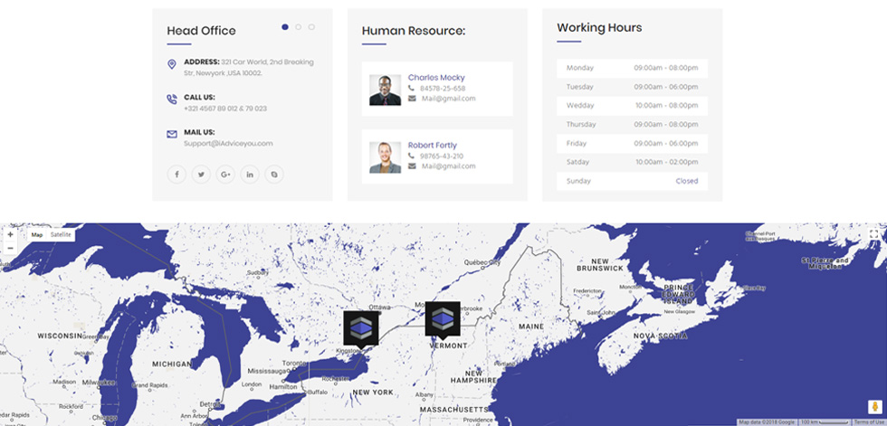 Contact page