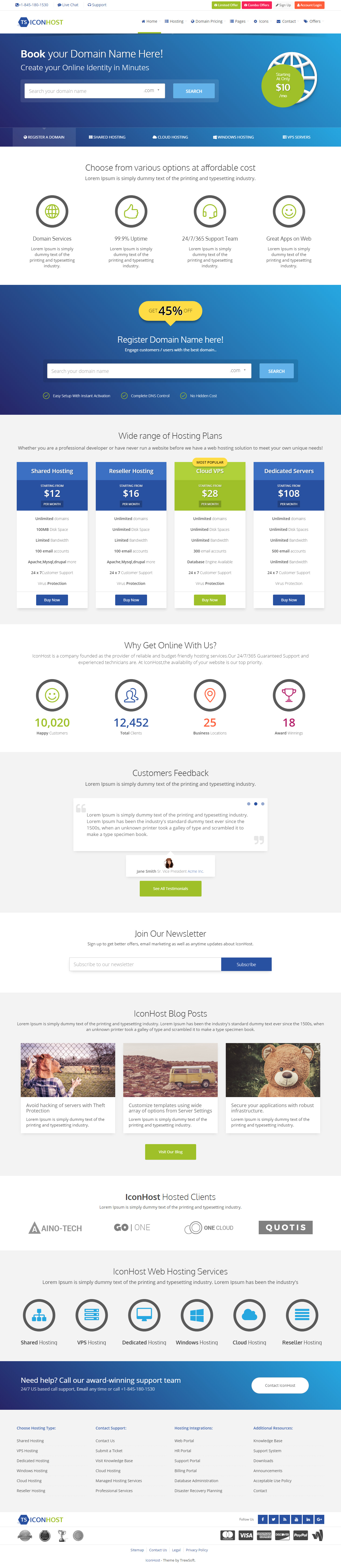 IconHost HTML5 Hosting Template