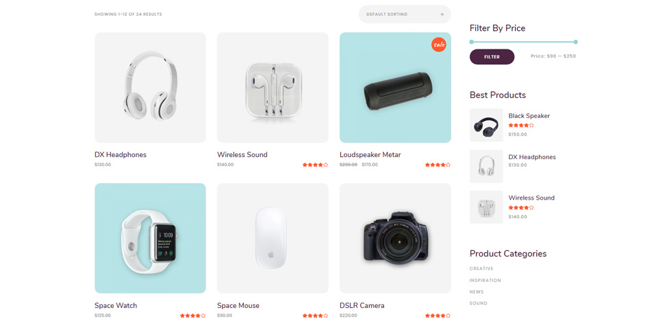 Shop page
