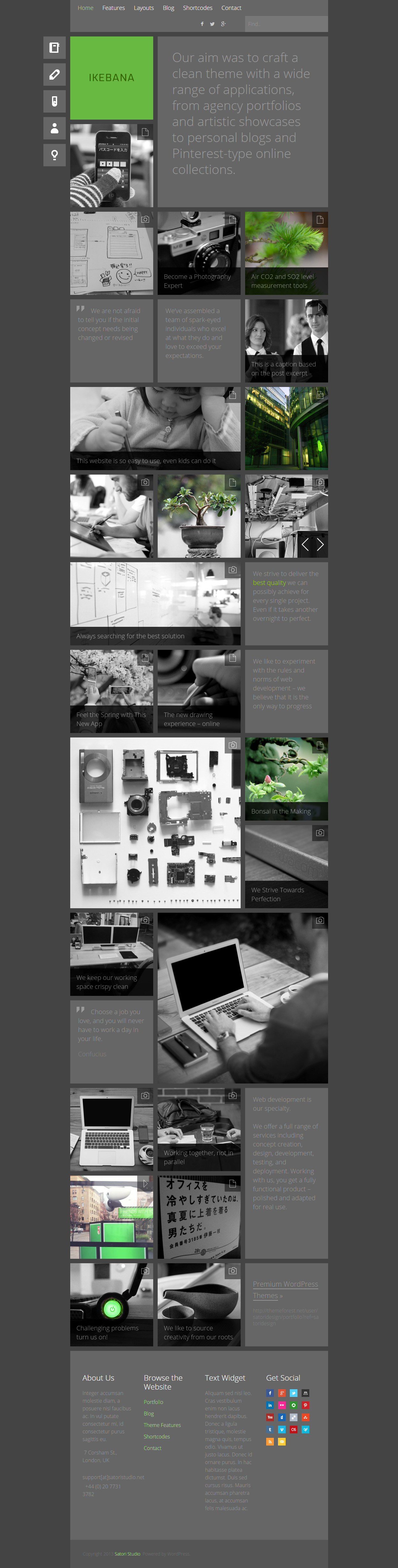 Ikebana WordPress Theme Like Pinterest