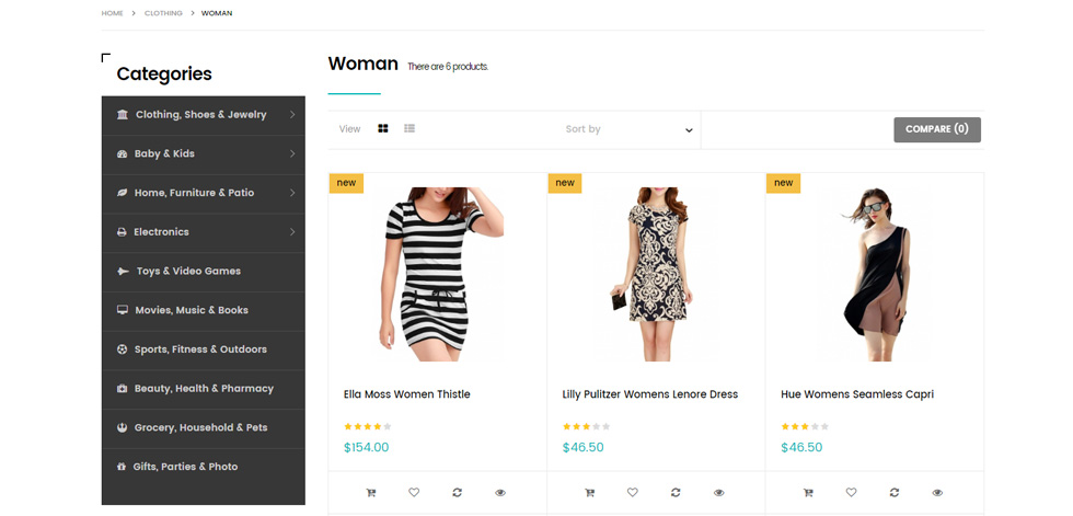 Category page
