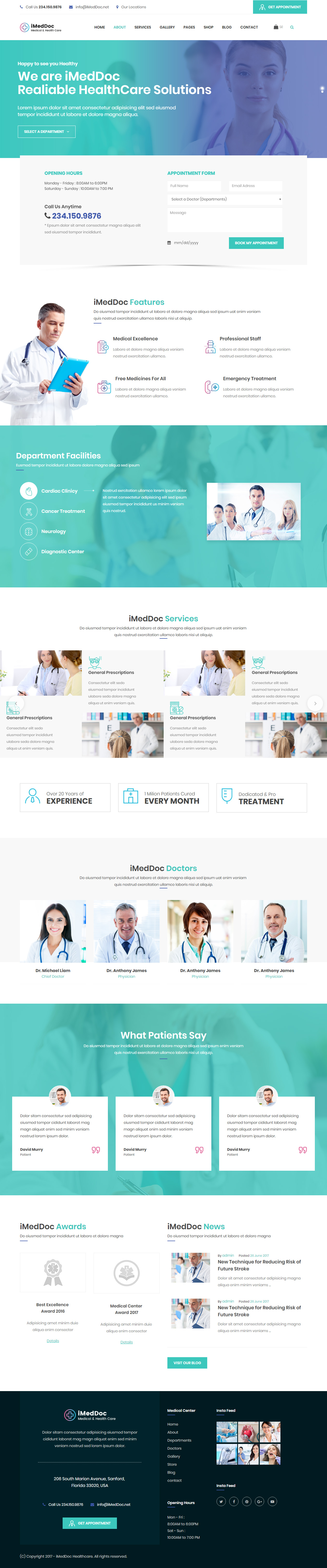 iMedDoc HTML5 Dentist Templates