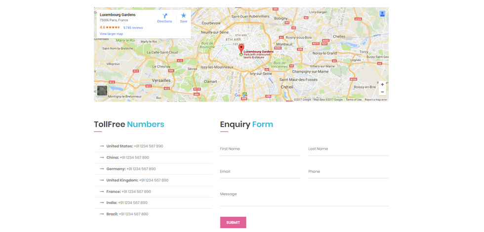 Contact page