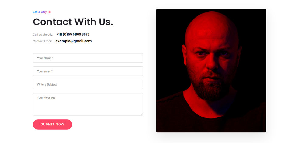 Contact page