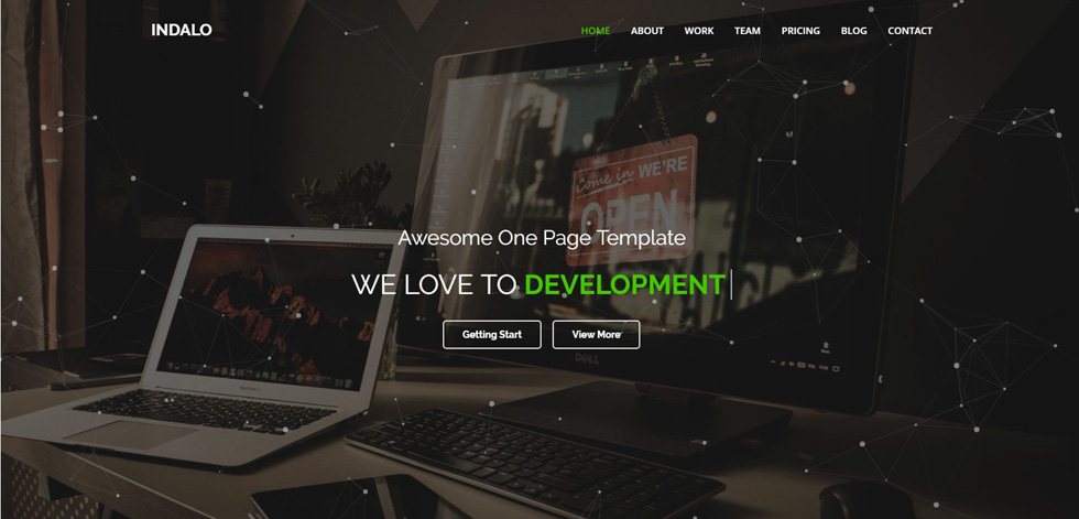 Welcome screen