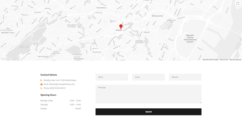 Contact page