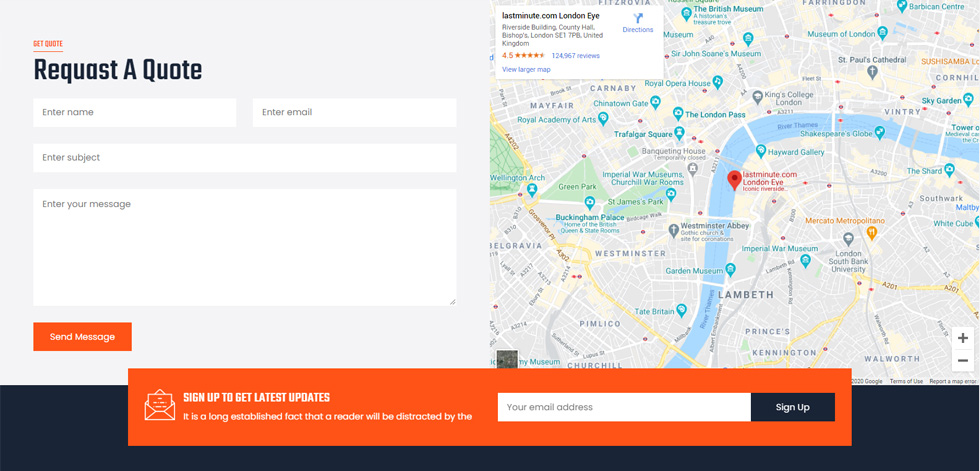 Contact page