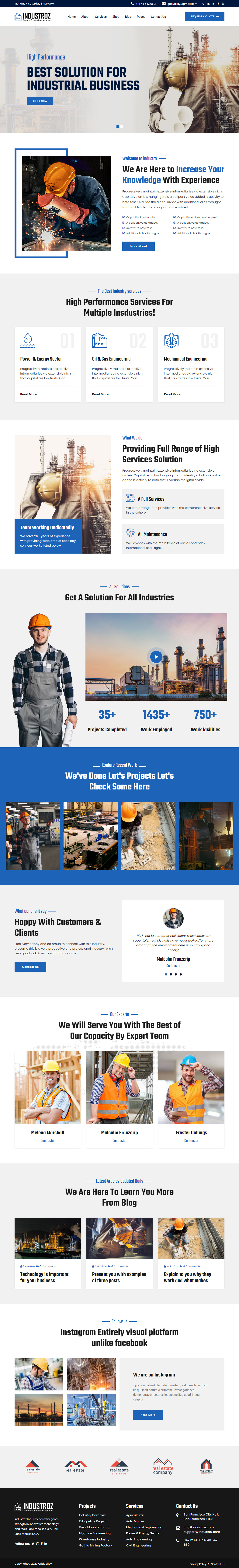 Industroz Best Engineering WordPress Themes
