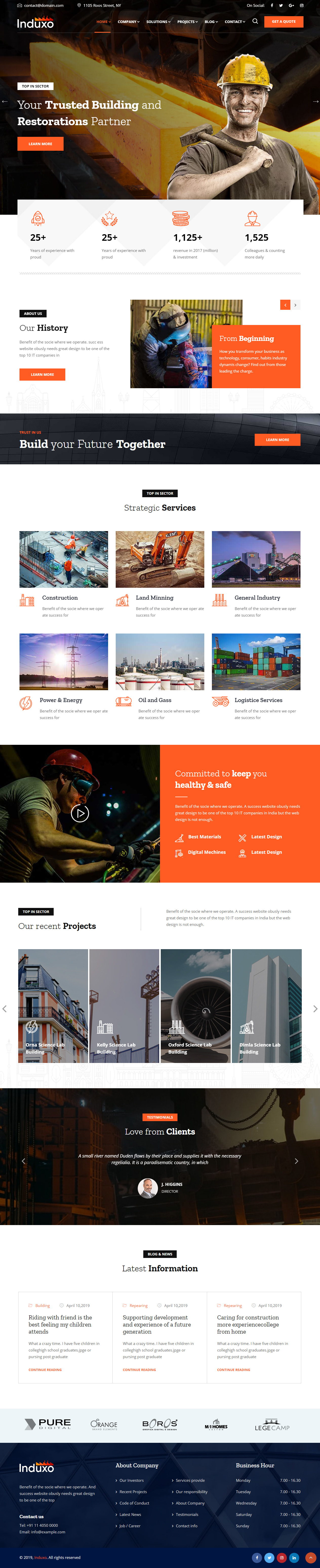 Induxo Best Engineering WordPress Themes