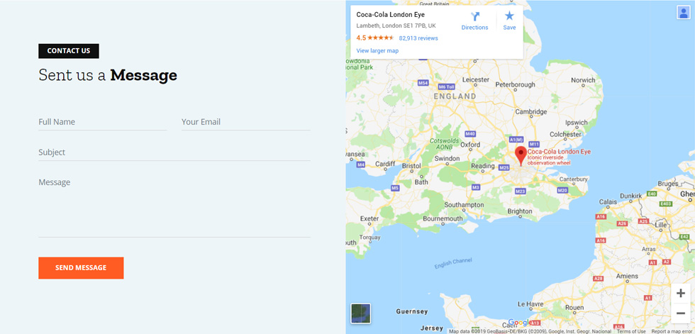 Contact page
