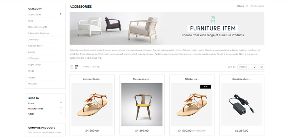 Category page