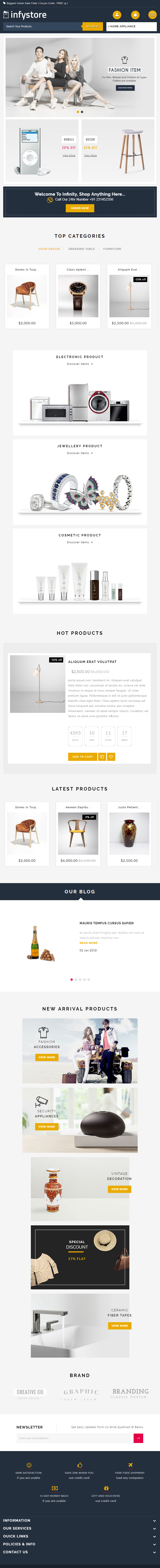 Infystore – Premium Responsive Multipurpose Magento 2 Theme theme — Tablet preview