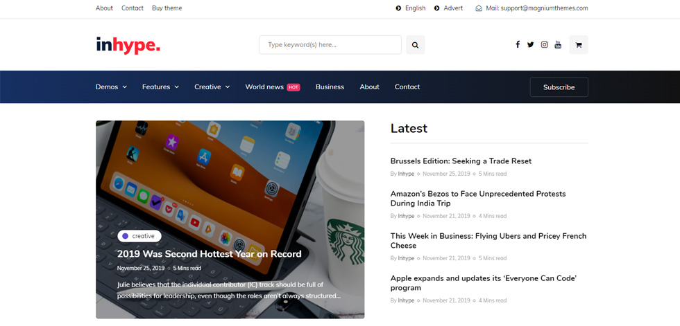 Home page