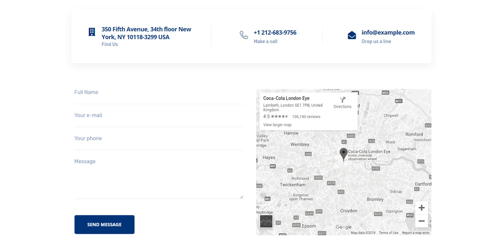 Contact page