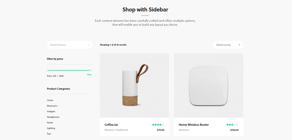 Shop page