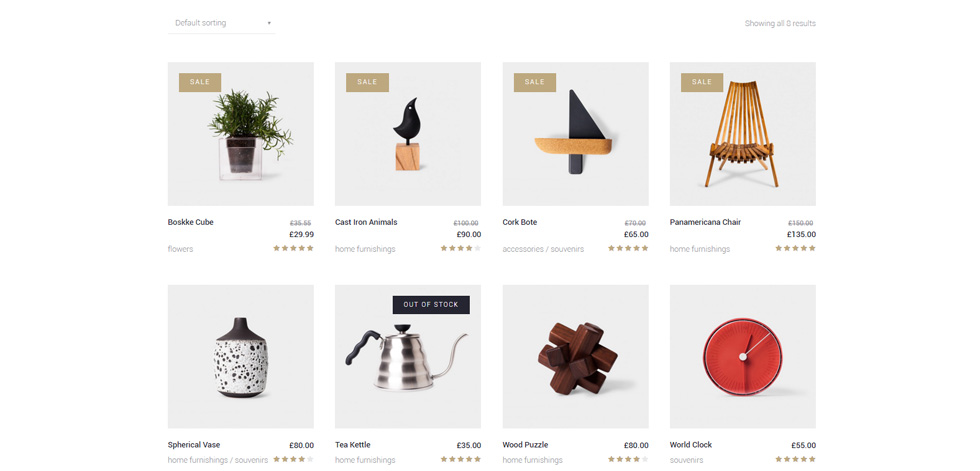 Shop page