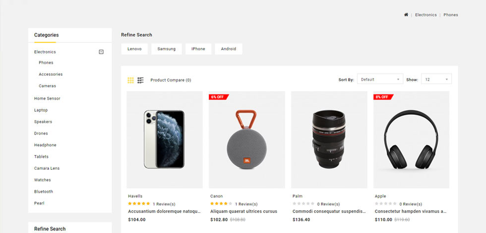 Category page