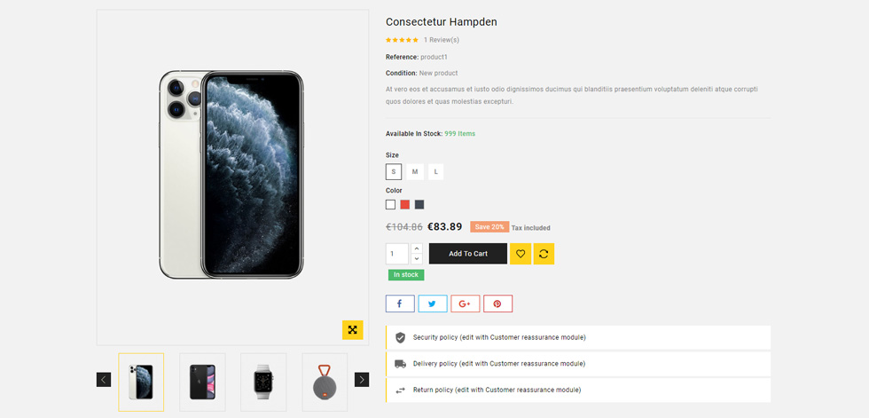 Product page