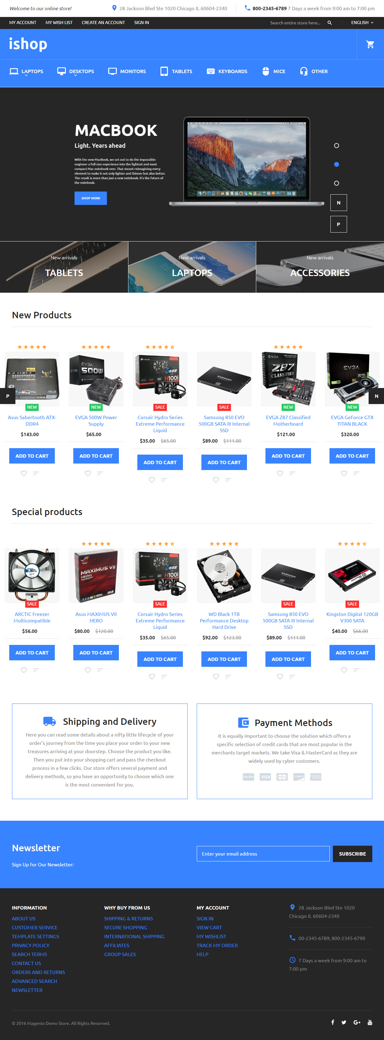 iShop Magento Electronics Themes