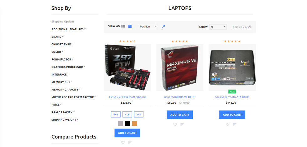 Category page