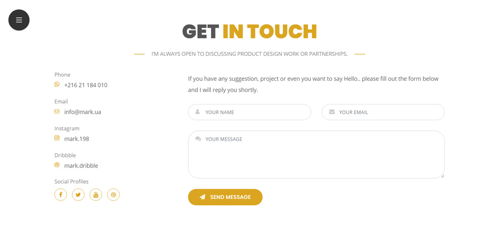 Contact page
