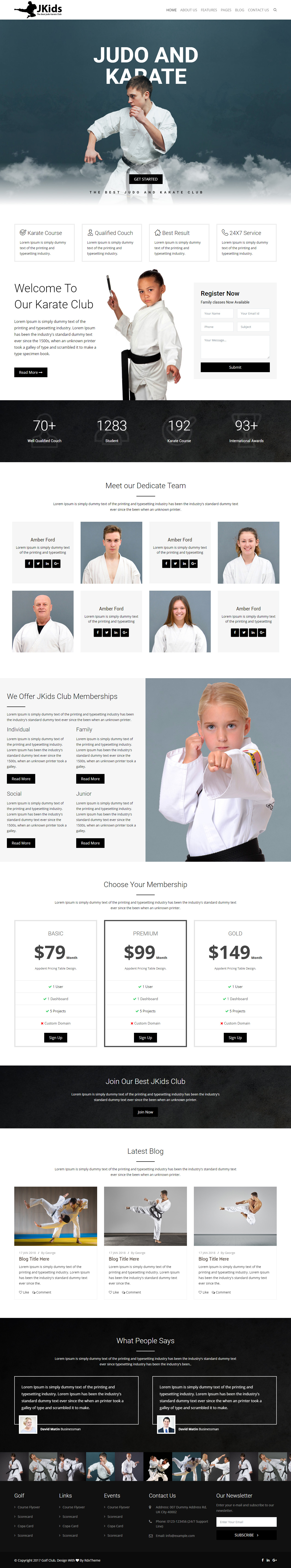 JKids Judo HTML5 Templates