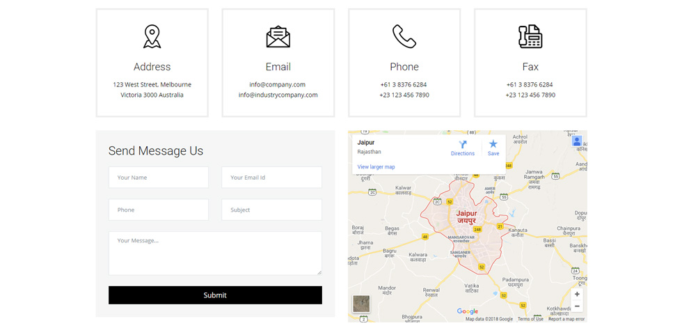 Contact page