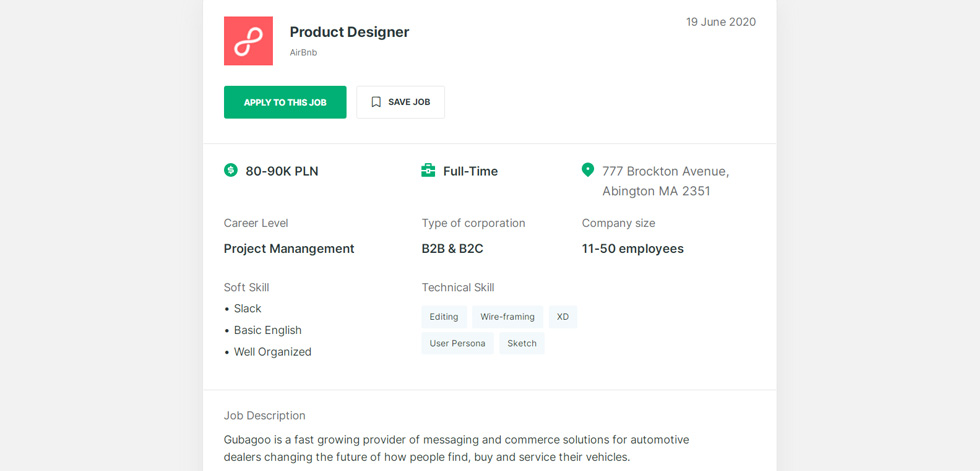 Job details