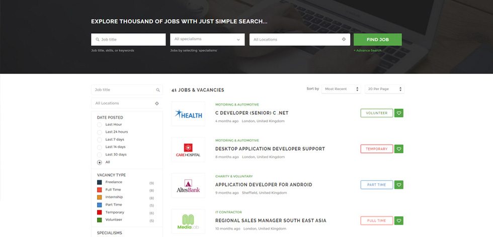 Job listing