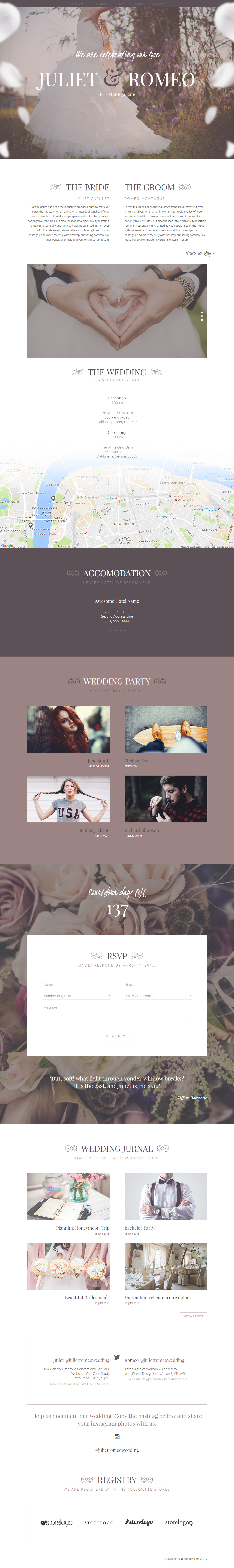 Juliet HTML5 Wedding Templates