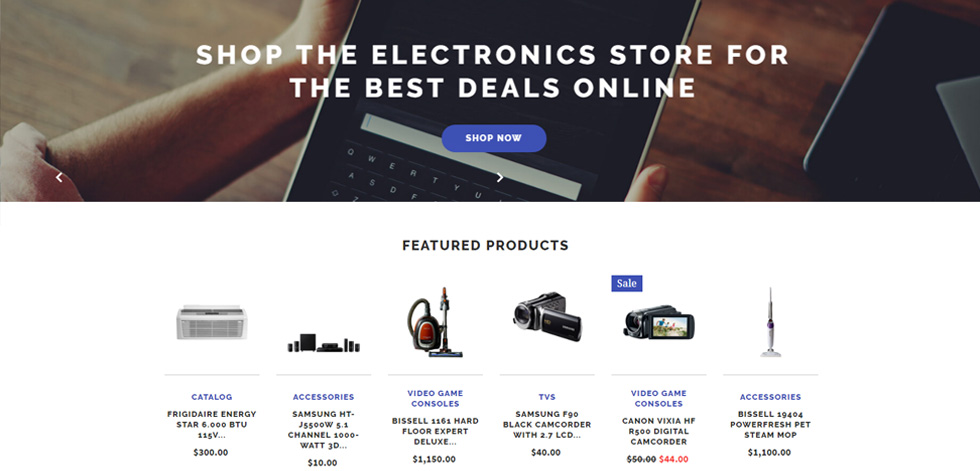 Shop page
