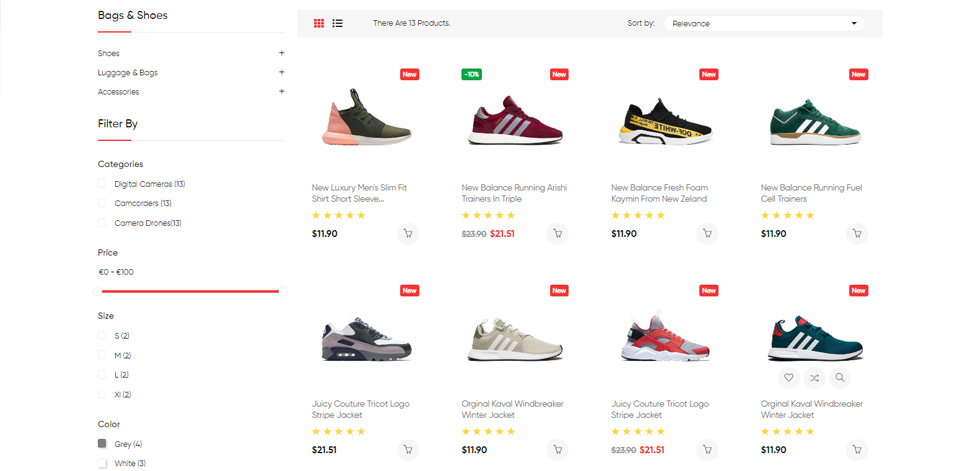 Shop page