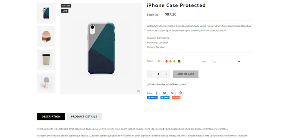 Product page